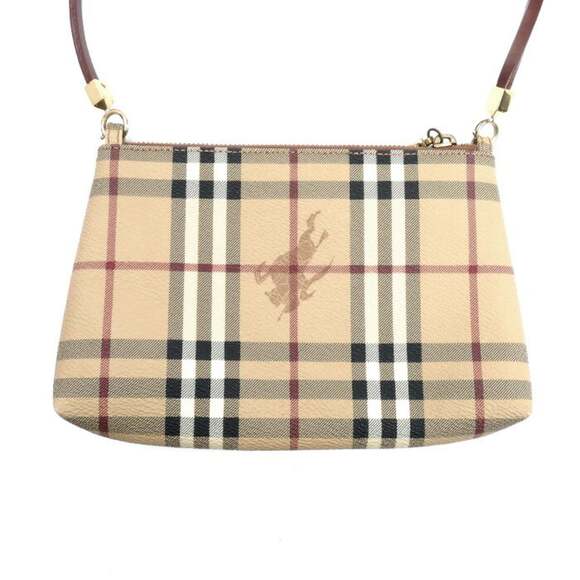 BURBERRY Check Pouch Beige Women's - Picture 2 of 8
